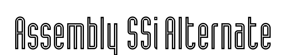 Assembly SSi Alternate cкачати шрифт безкоштовно